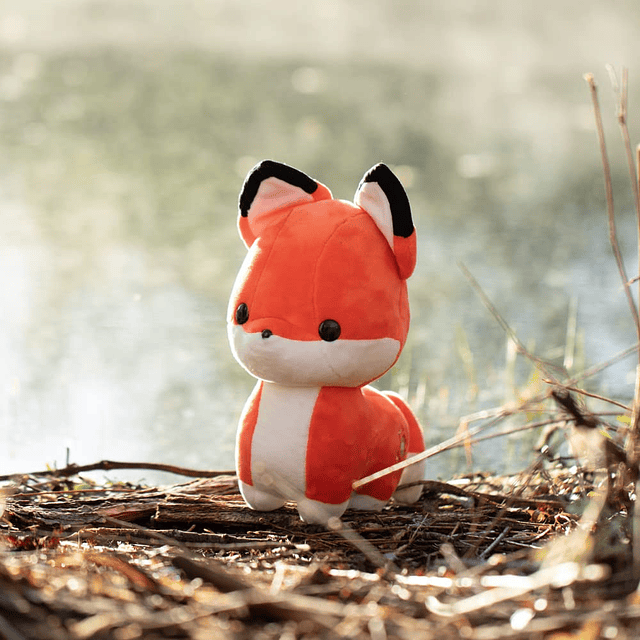 Juguete de peluche de zorro naranja, adorable peluche de zor