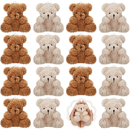 15 piezas de mini oso de peluche de 4 pulgadas, juguetes de