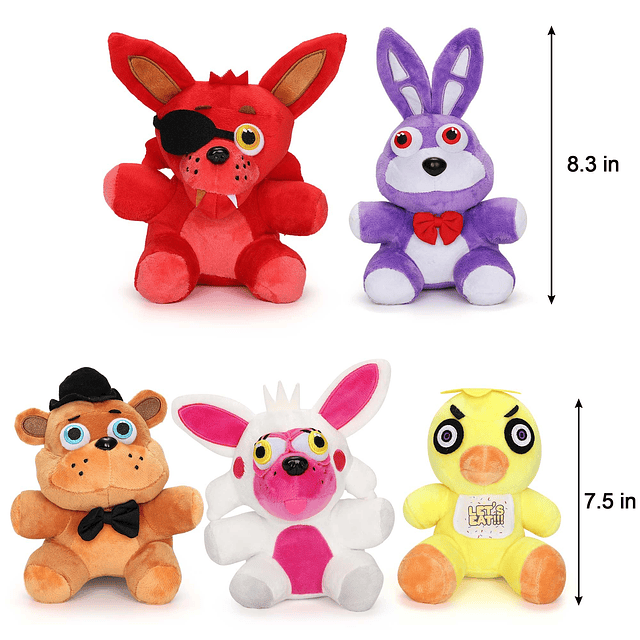 5 piezas Five Nights Freddy's Plush FANF Juego de terror Pe