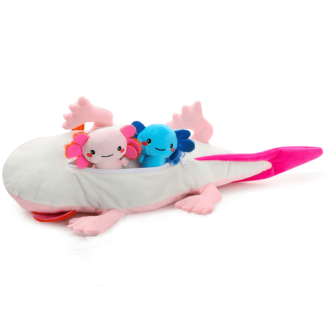 Axolotl Peluches de 21 pulgadas, 5 piezas de peluche Axolotl