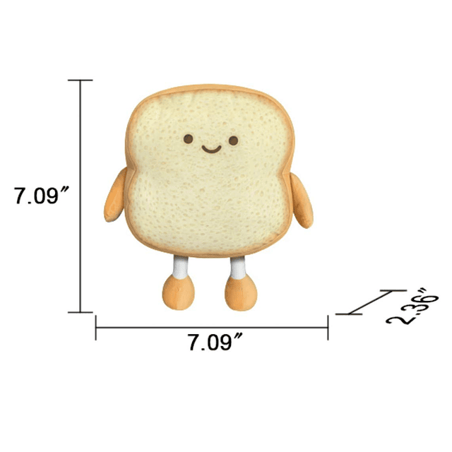 Almohada de pan tostado, almohadas de juguete de peluche de