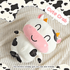 Juguete de peluche de vaca de peluche, almohada de felpa de