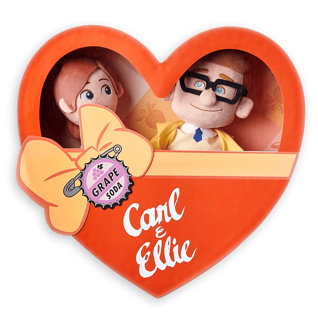 Conjunto de peluche del día de San Valentín de Pixar Carl y