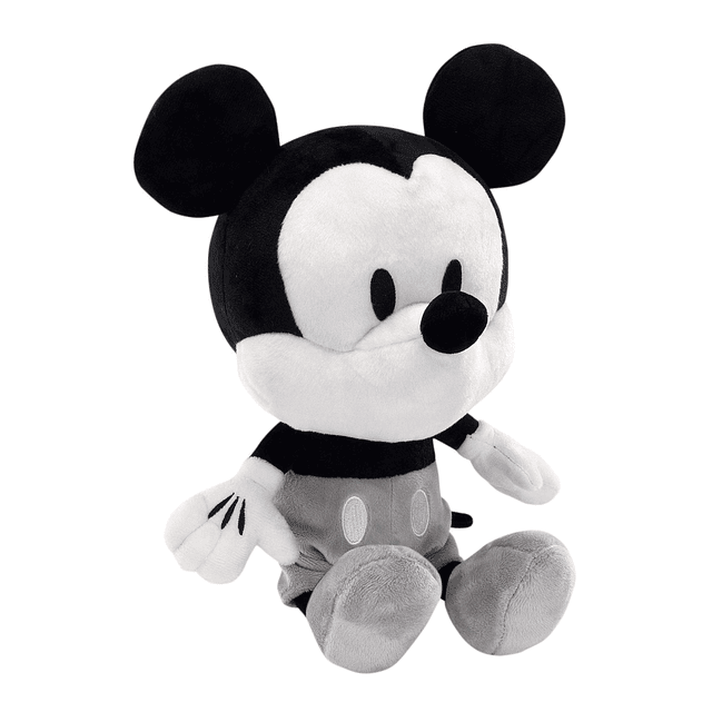 Disney Baby Mickey Mouse Peluche de peluche, color blanco y