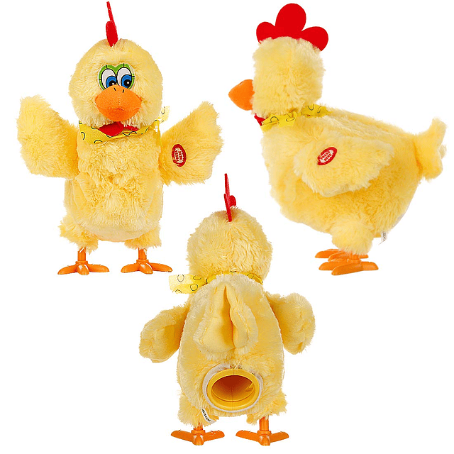 Pollo de Pascua, muñeca de juguete Animal que pone huevos, p