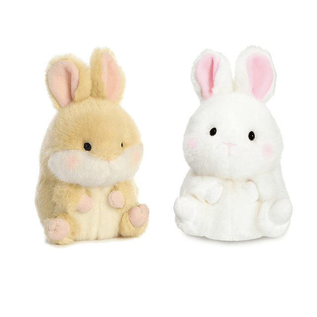 Paquete de 2 animales de peluche tipo puf de 5 pulgadas: con