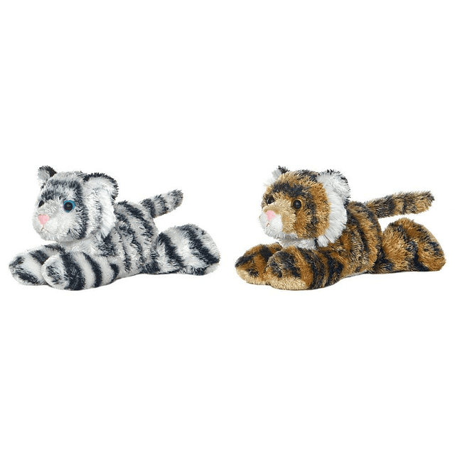 Paquete de 2 animales de peluche: Tanya Tiger de 8 pulgadas