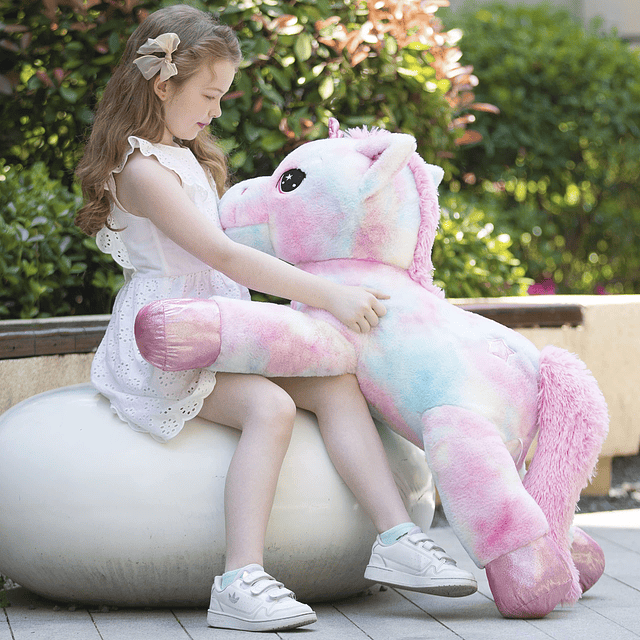 Juguetes de peluche de unicornio gigante de 43 pulgadas, ani