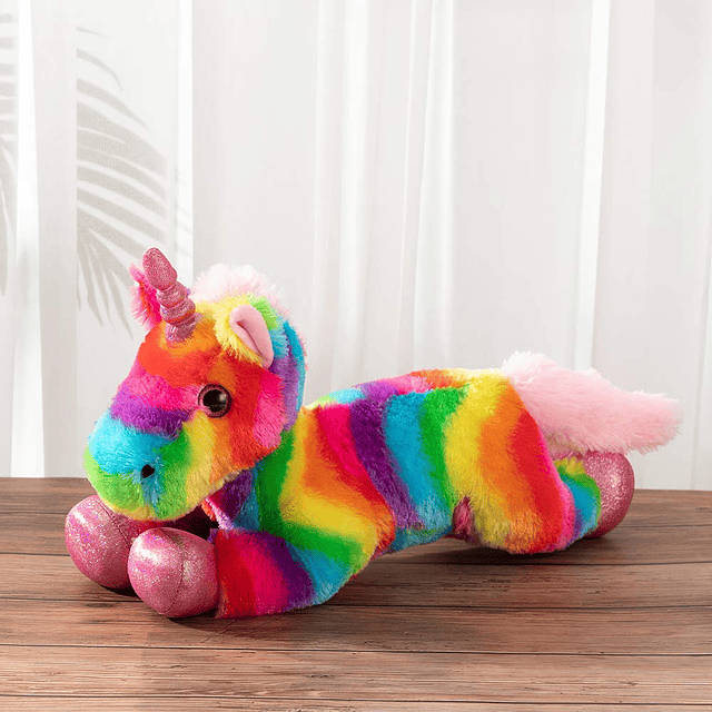 Unicornio de peluche, animales de peluche, unicornio arcoíri