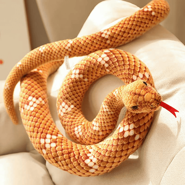 Serpiente de peluche de 112 pulgadas, serpiente gigante de p