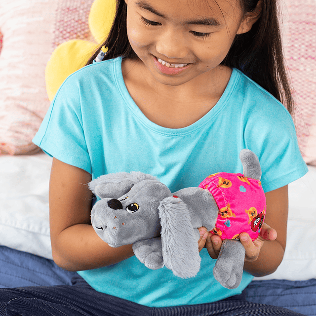 Peluche Pound Puppies Recién Nacidos Lovey Gris, Ecológico