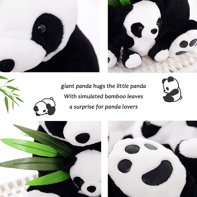 Animales de peluche de panda de peluche de 10 pulgadascon p