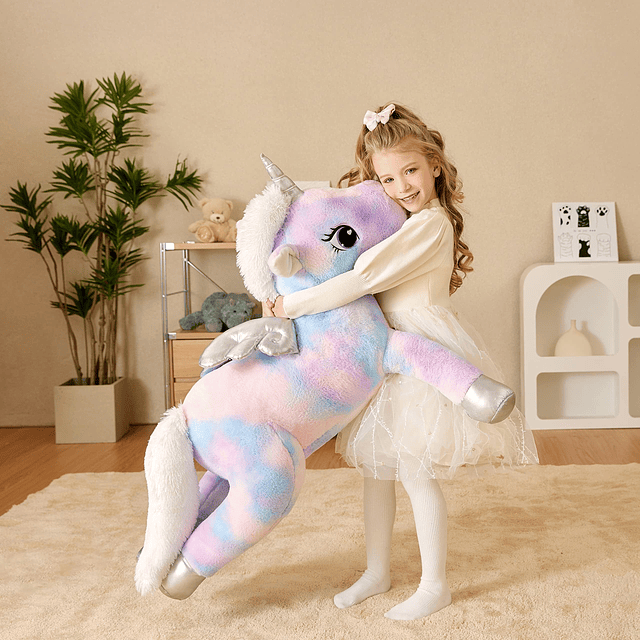 Juguete de peluche de unicornio gigante, Unicornio alado gra