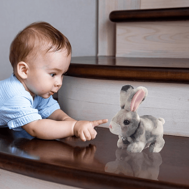 Juguetes electrónicos de conejo saltador de peluche para niñ