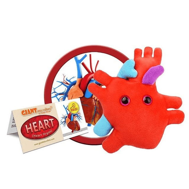 GIANTmicrobes Peluche de corazón, Animal de peluche de coraz