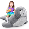 Peluche de foca gigante de 39 pulgadas, animal de peluche gr