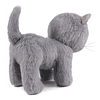 Muñeco de peluche pequeño y esponjoso de 6 pulgadas (gris)