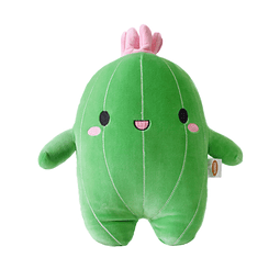 Planta de peluche de cactus de peluche con cara sonriente y