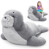 Peluche de foca gigante de 39 pulgadas, animal de peluche gr