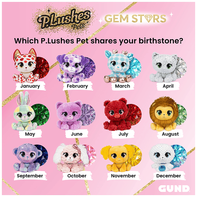 P.Lushes Pets Gem Stars Collection, animal de peluche Lucill