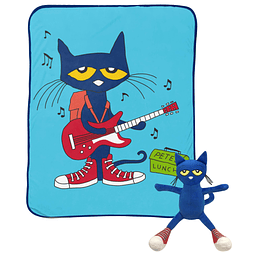 Pete The Cat Rock Out Mini Pillow Buddy y juego de manta de