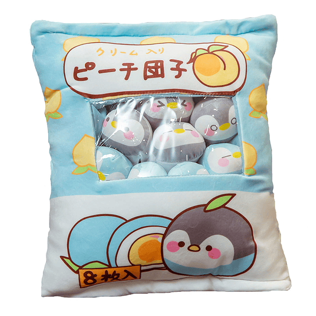 Bonita bolsa de pingüino de peluche de juguete, almohada sua