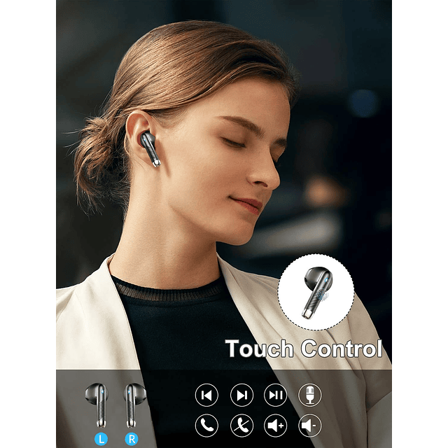 Auriculares Inalámbricos, Auriculares Bluetooth 5.3 con 4 Mi