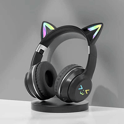 Auriculares inalámbricos con orejas de gato, auriculares Blu