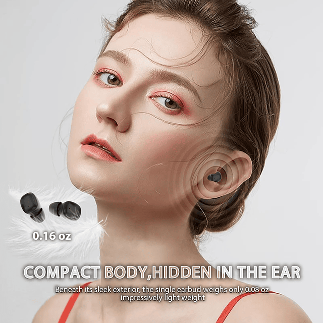 Mini audífonos invisibles inalámbricos Bluetooth 5.3 en el o