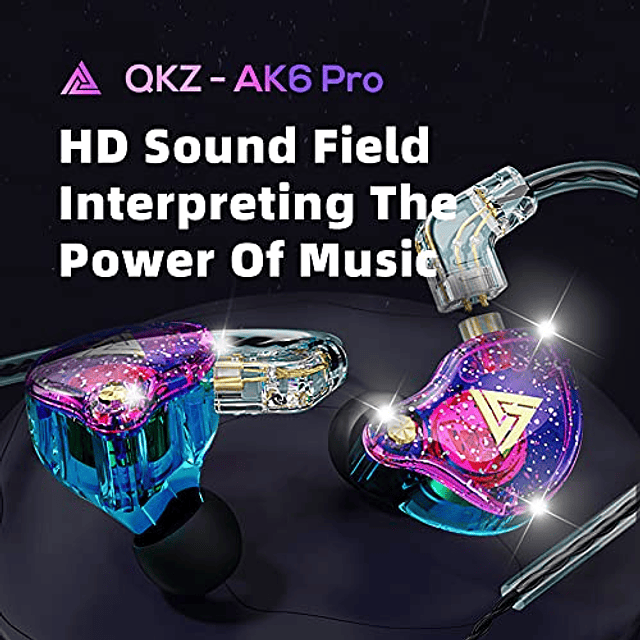 QKZ AK6 PRO Auriculares in-ear Auriculares IEM, Monitor de o