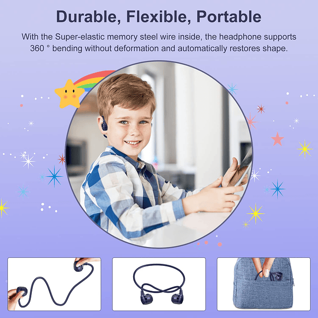 Auriculares inalámbricos para niños, Bluetooth 5.3, auricula