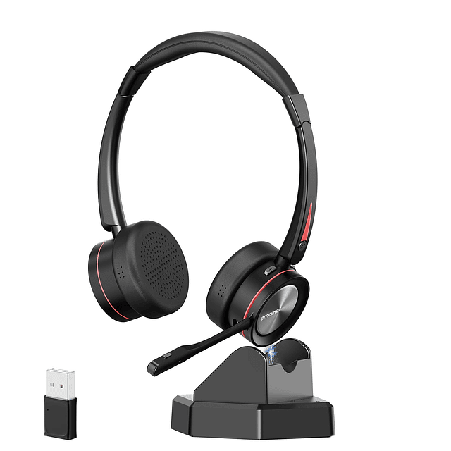 ENC Auriculares inalámbricos estéreo con micrófono para PC,