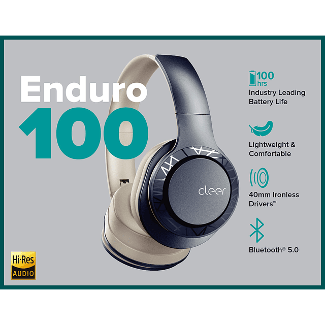 Auriculares Bluetooth Enduro 100, controlador Ironless de 40