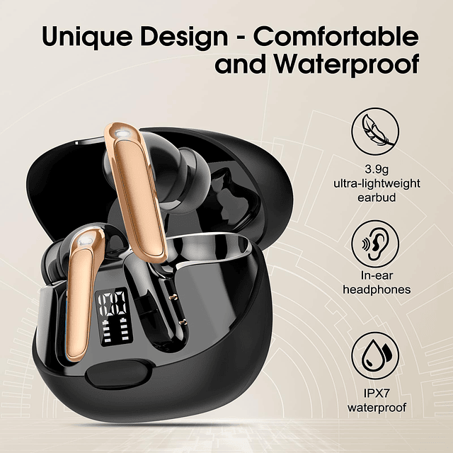 Auriculares inalámbricos Bluetooth 5.3 de los auriculares de