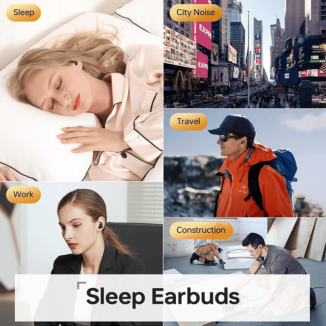 Auriculares Bluetooth 5.3 para dormir, auriculares inalámbri