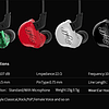 KZ ZSR 1 dinámico y 2 auriculares KZ de armadura equilibrada