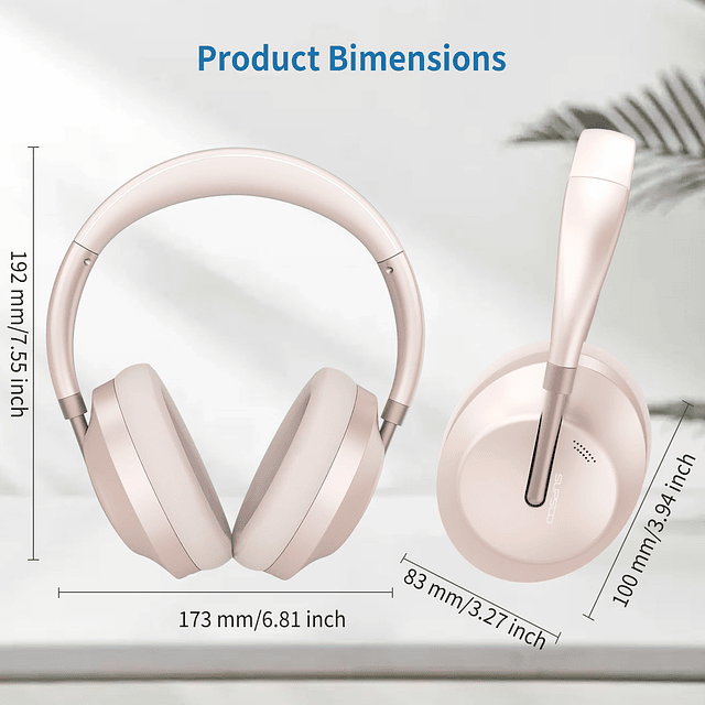 Auriculares inalámbricos Bluetooth con cancelación activa de