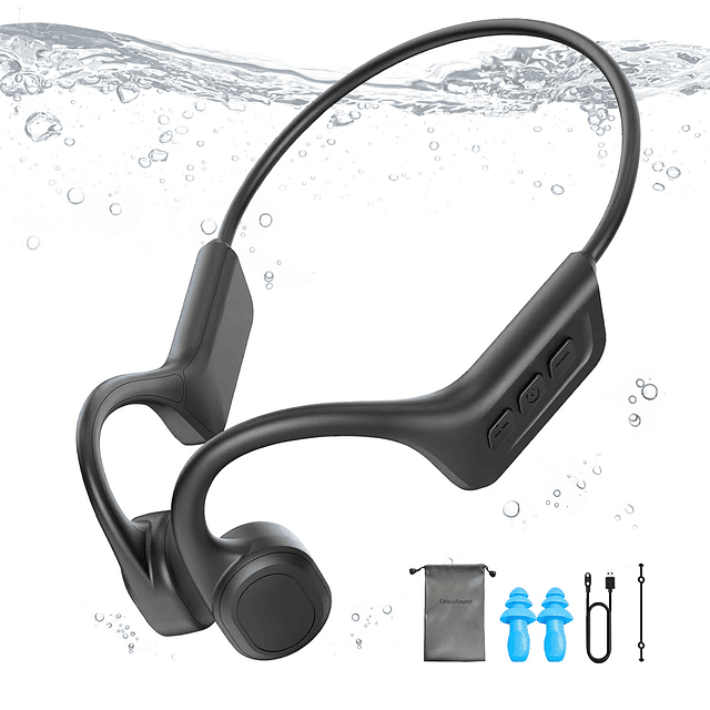 Auriculares de natación de conducción ósea, IP68 a prueba de