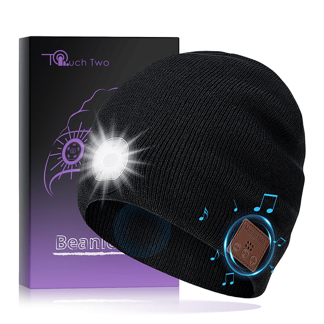 Gorro Bluetooth con luz LED Gorro de Punto Musical inalámbri