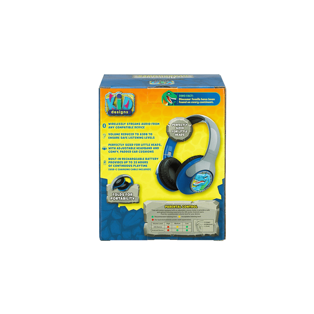 Auriculares de dinosaurio para niños, auriculares Bluetooth