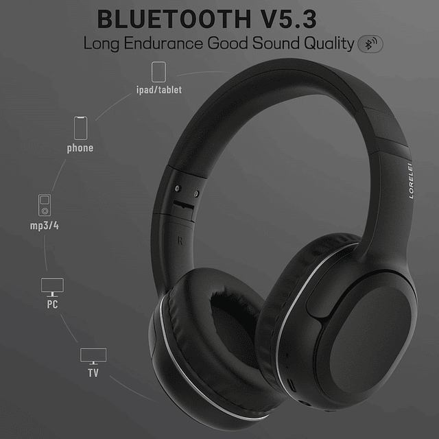 B-C5 Auriculares inalámbricos Bluetooth Auriculares supraaur