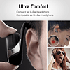 Auriculares Bluetooth pequeños envolventes alrededor de la c