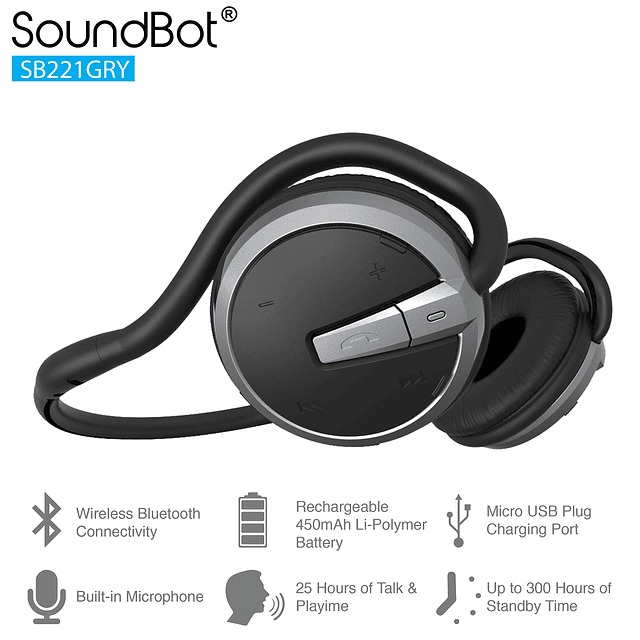 SB221 HD Auriculares inalámbricos Bluetooth 4.0 deportivos a