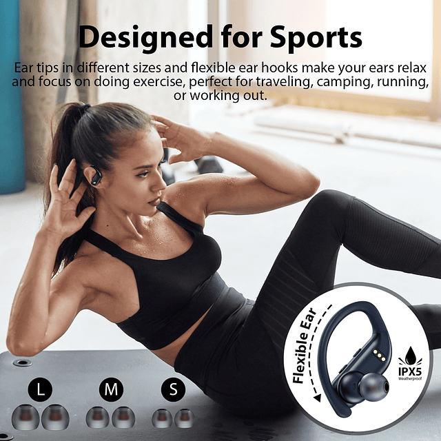 Auriculares inalámbricos Auriculares Bluetooth 48 horas de r