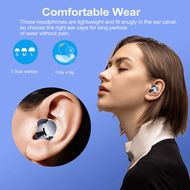 Ear Buds Auriculares inalámbricos Bluetooth Auriculares Blue