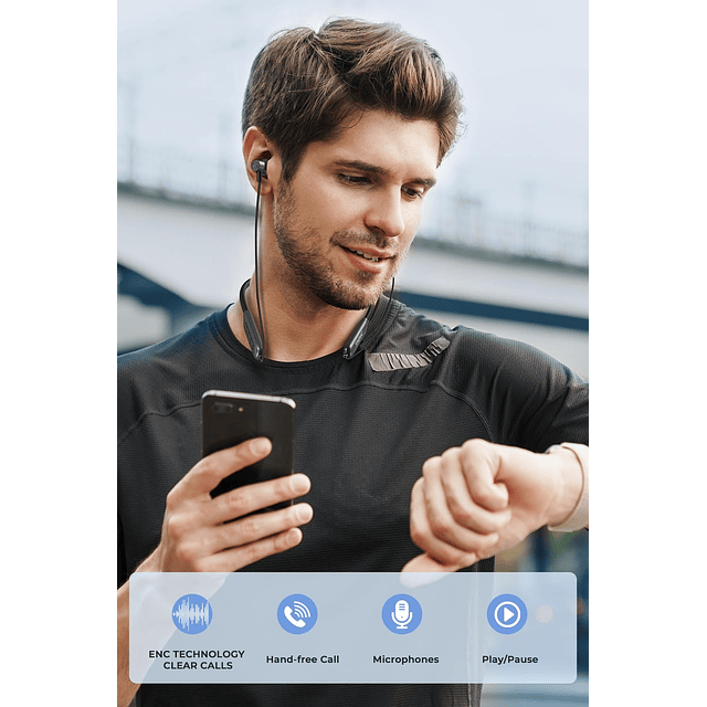 Auriculares inalámbricos N8 mejorados, IPX6 a prueba de sudo