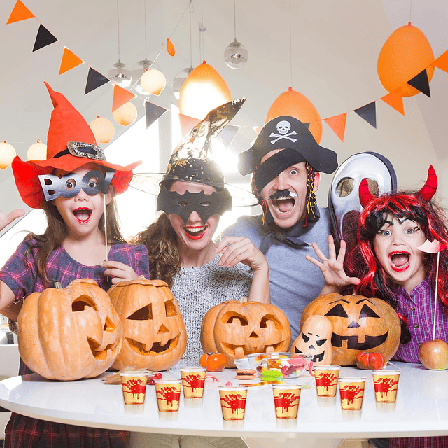 100 Piezas Vasos de Chupito de Plástico para Halloween con E