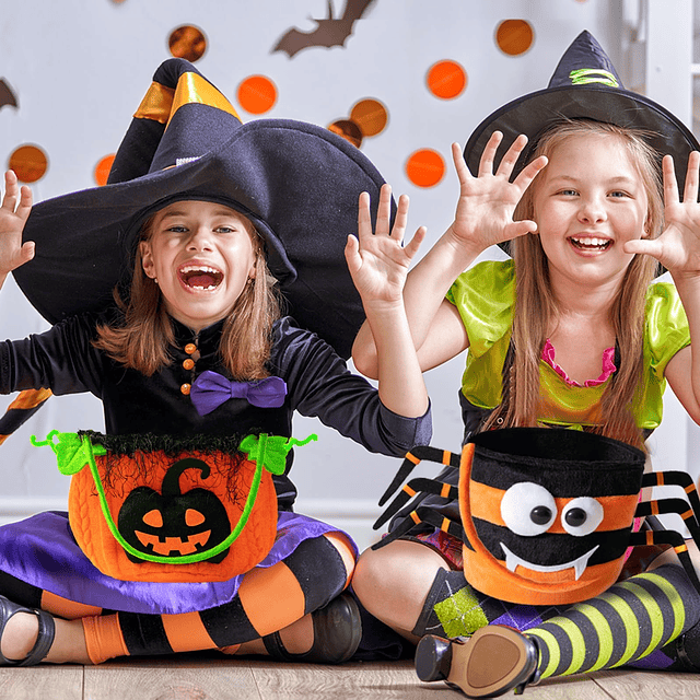 Bolsas de truco o trato de Halloween para niños, bolsa de cu