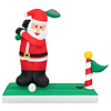 Inflable navideños grandes de 5 pies de Papá Noel Golfing -