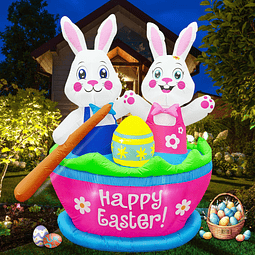 Inflable de Pascua Decoraciones al aire libre, 5 pies de alt